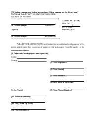 Document preview: Form 24 Notice of Appearance - Nassau County, New York