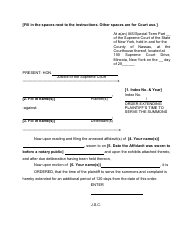Order Extending Plaintiff&#039;s Time to Serve the Summons - Nassau County, New York