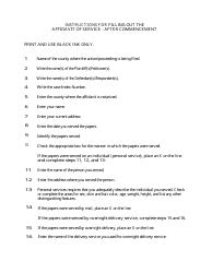 Document preview: Instructions for Form 36 Affidavit of Service After Commencement of Litigation - Nassau County, New York