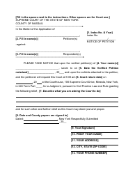 Document preview: Notice of Petition, Petition, Verification in a Special Proceeding - Nassau County, New York
