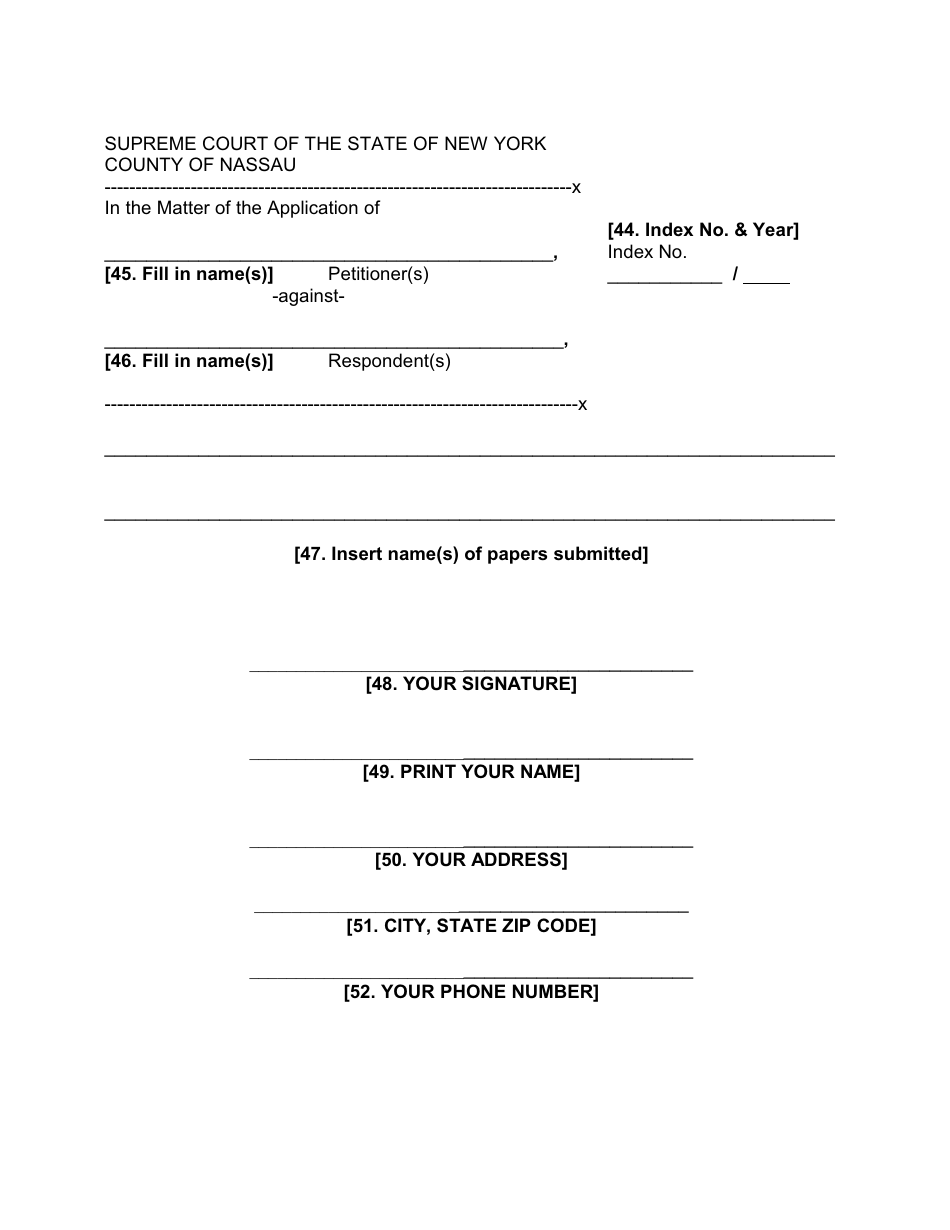 Notice of Petition, Petition, Verification in a Special Proceeding - Nassau County, New York, Page 7