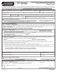 Form MV-664.1I Application for a Parking Permit or License Plates, for People With Severe Disabilities - New York (Italian), Page 3