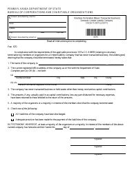 Form DSCB:15-8878 &quot;' voluntary Termination [never Transacted Business]&quot; - Pennsylvania
