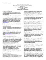 Form DSCB:15-8621 Certificate of Limited Partnership - Pennsylvania, Page 2