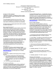 Form DSCB:15-8682(E) Certificate of Termination - Limited Partnership - Pennsylvania, Page 2