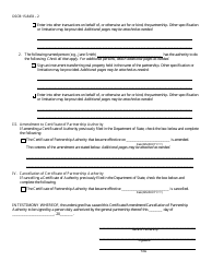 Form DSCB:15-8433 Certificate of Partnership Authority/Amendment/Cancellation - Pennsylvania, Page 2