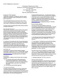 Form DSCB:15-8482(B)(2)(VI) Certificate of Termination General Partnership - Pennsylvania, Page 2