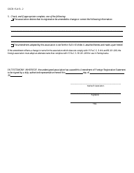 Form DSCB:15-413 Amendment of Foreign Registration - Pennsylvania, Page 2