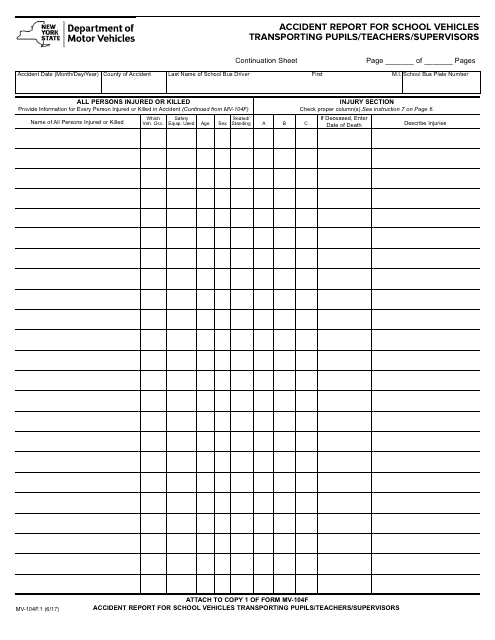 Form MV-104F.1  Printable Pdf