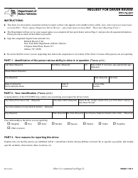 Form DS-7 Request for Driver Review - New York
