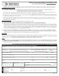 Form AA-33 Traffic Violations Bureau (Tvb) Appeal Form - New York