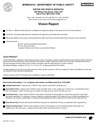 Document preview: Form PS30338-17 Vision Report - Minnesota