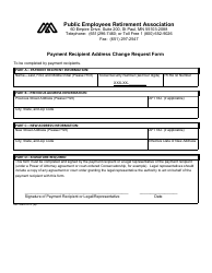 &quot;Payment Recipient Address Change Request Form&quot; - Minnesota