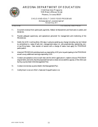 ADE Form 718 Child and Adult Care Food Program Permanent Agreement - Arizona, Page 11