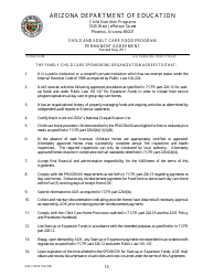 ADE Form 718 Child and Adult Care Food Program Permanent Agreement - Arizona, Page 13