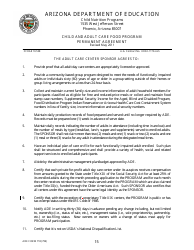 ADE Form 718 Child and Adult Care Food Program Permanent Agreement - Arizona, Page 15