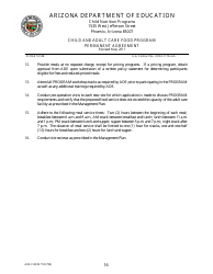 ADE Form 718 Child and Adult Care Food Program Permanent Agreement - Arizona, Page 16