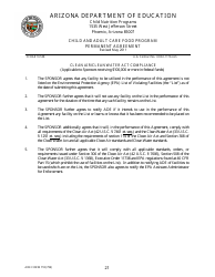ADE Form 718 Child and Adult Care Food Program Permanent Agreement - Arizona, Page 21