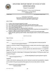 ADE Form 718 Child and Adult Care Food Program Permanent Agreement - Arizona, Page 22