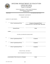 ADE Form 718 Child and Adult Care Food Program Permanent Agreement - Arizona, Page 23
