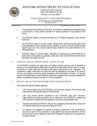 ADE Form 718 Child and Adult Care Food Program Permanent Agreement - Arizona, Page 5