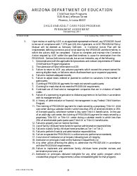 ADE Form 718 Child and Adult Care Food Program Permanent Agreement - Arizona, Page 8