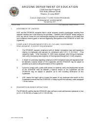 ADE Form 718 Child and Adult Care Food Program Permanent Agreement - Arizona, Page 9