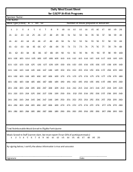 Document preview: Daily Meal Count Sheet for CACFP at-Risk Programs - Arizona