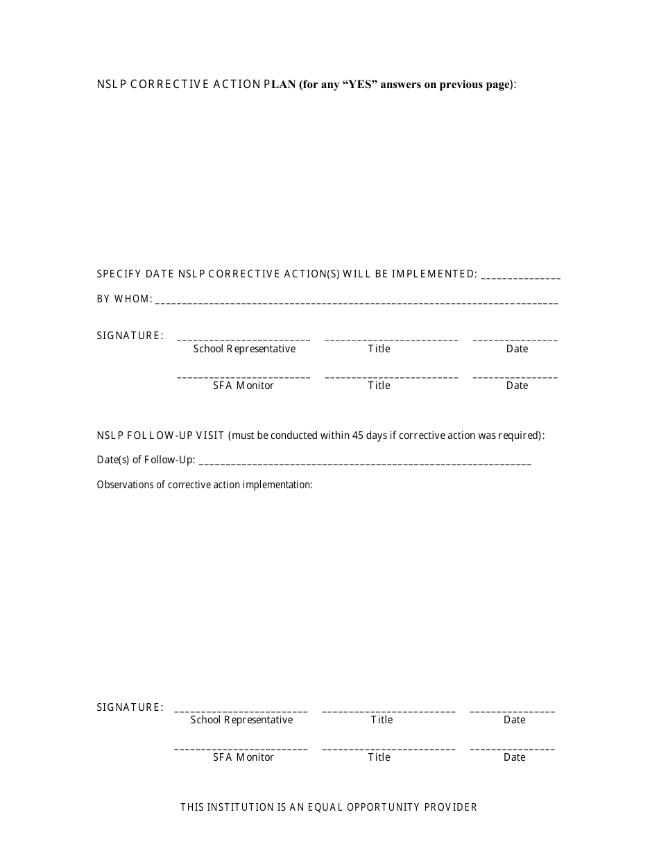 National School Lunch Program on-Site Monitoring Checklist - Arizona, Page 4
