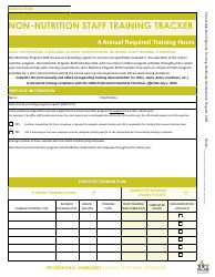 Document preview: Non-nutrition Staff Training Tracker - Arizona