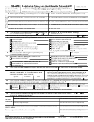 Document preview: IRS Formulario SS-4PR Solicitud De Numero De Identificacion Patronal (Ein) (Puerto Rican Spanish)