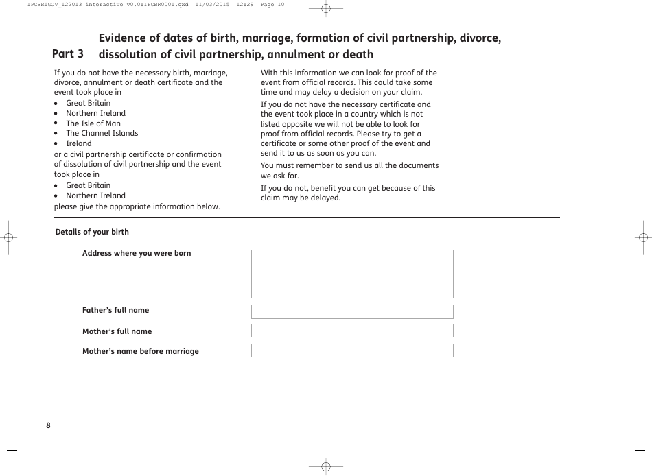 Form IPC BR1 International Pensions Direct Payment - United Kingdom, Page 12