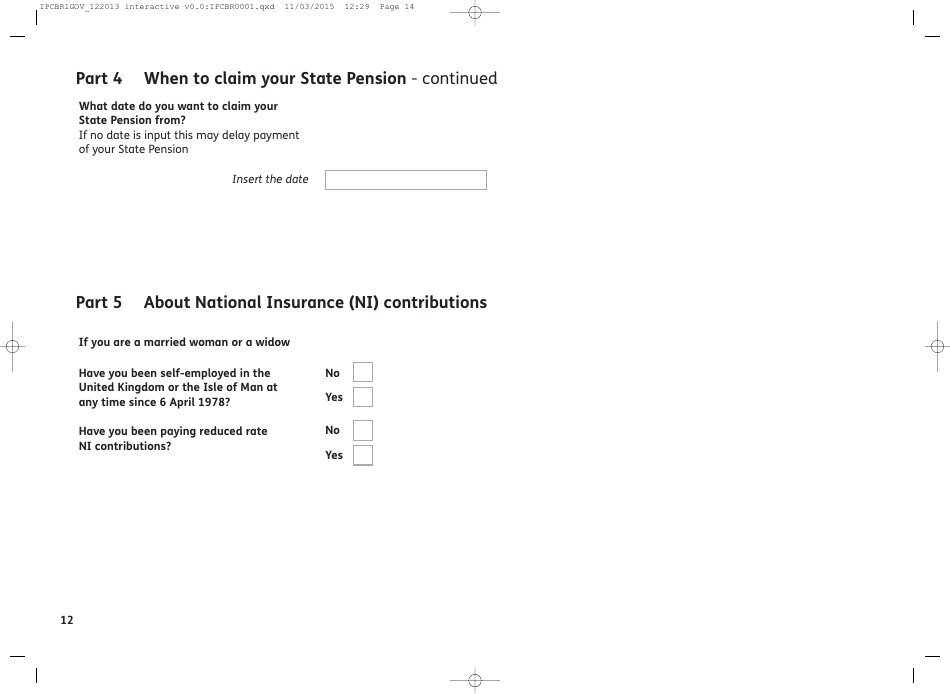 Form IPC BR1 International Pensions Direct Payment - United Kingdom, Page 16
