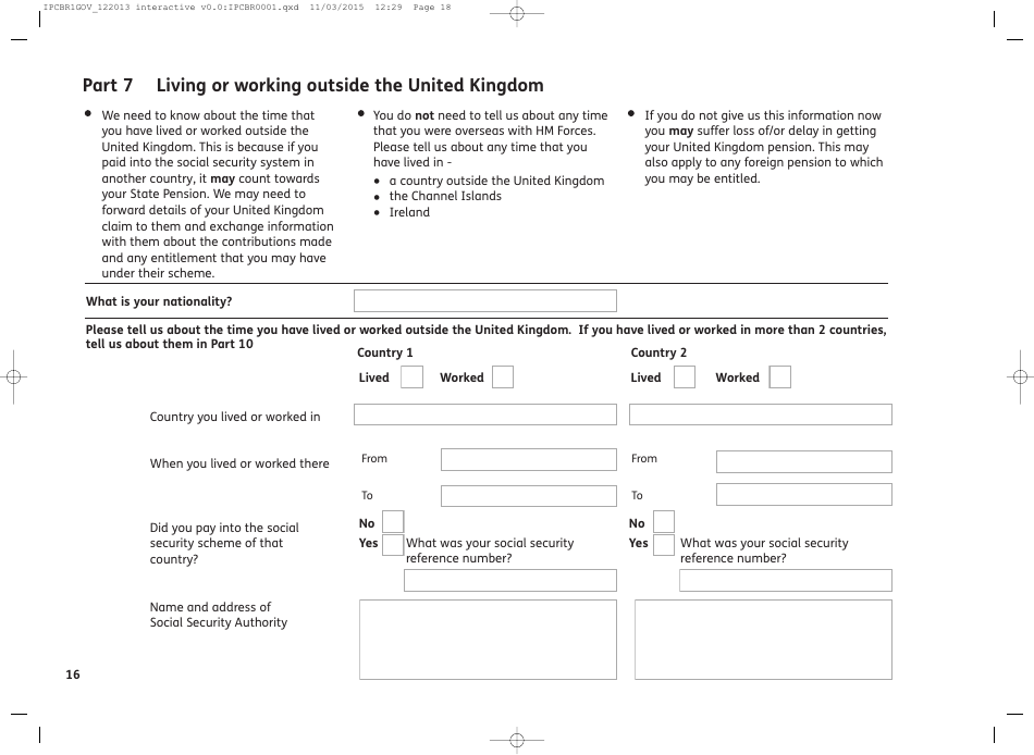 Form IPC BR1 International Pensions Direct Payment - United Kingdom, Page 20