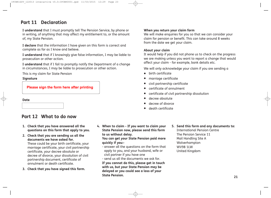 Form IPC BR1 International Pensions Direct Payment - United Kingdom, Page 25