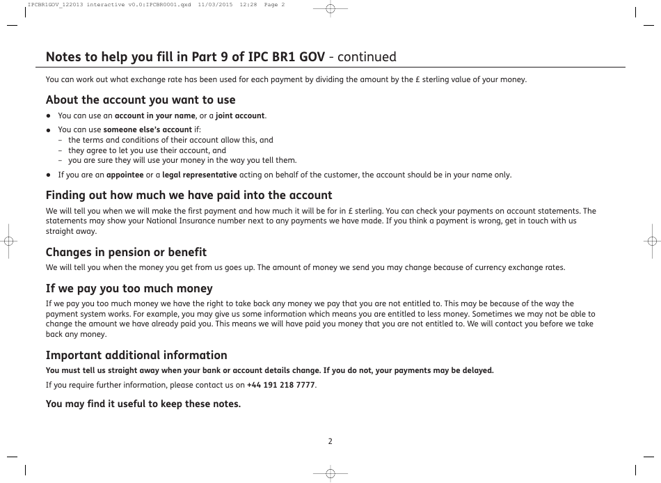 Form IPC BR1 International Pensions Direct Payment - United Kingdom, Page 4