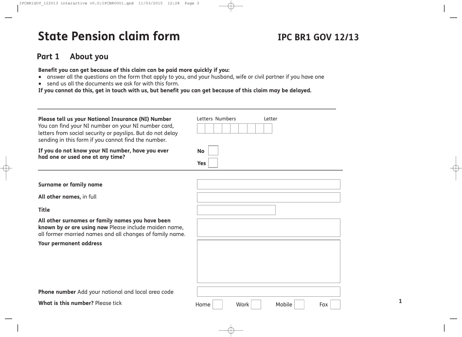 Form IPC BR1 International Pensions Direct Payment - United Kingdom, Page 5