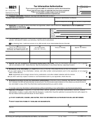 Document preview: IRS Form 8821 Tax Information Authorization
