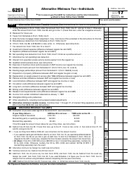 IRS Form 6251 Alternative Minimum Tax - Individuals