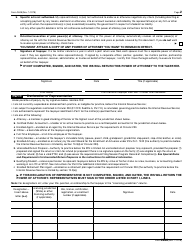 IRS Form 2848 &quot;Power of Attorney and Declaration of Representative&quot;, Page 2