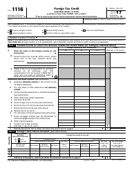 Document preview: IRS Form 1116 Foreign Tax Credit (Individual, Estate, or Trust)