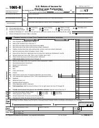 IRS Form 1065-B &quot;U.S. Return of Income for Electing Large Partnerships&quot;, 2017