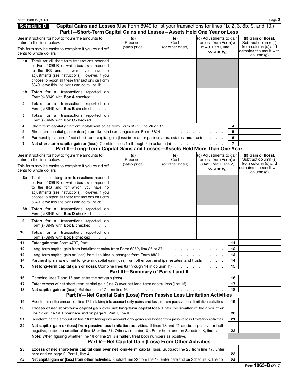 IRS Form 1065-B U.S. Return of Income for Electing Large Partnerships, Page 3