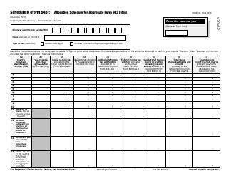 Document preview: IRS Form 943 Schedule R Allocation Schedule for Aggregate Form 943 Filers