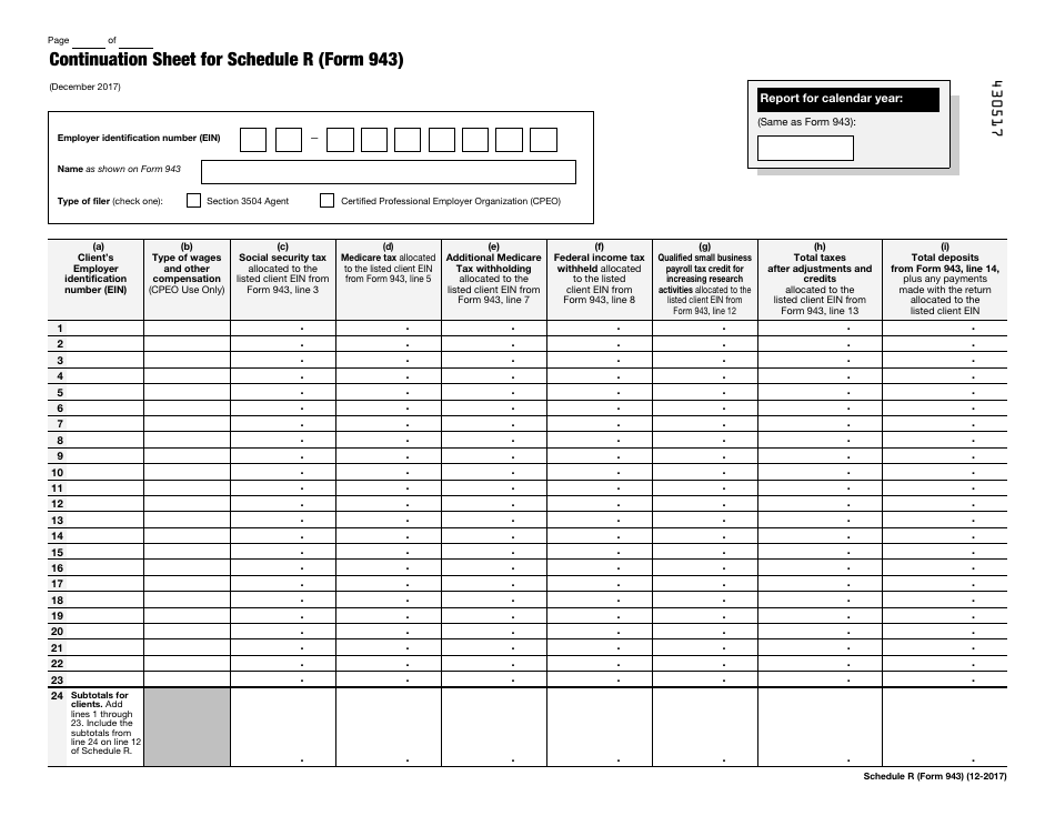 IRS Form 943 Schedule R Allocation Schedule for Aggregate Form 943 Filers, Page 2