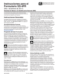 Document preview: Instrucciones para IRS Formulario SS-4PR Solicitud De Numero De Identificacion Patronal (Ein) (Puerto Rican Spanish)
