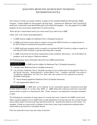 Document preview: Form MC008 Qualified Medicare Beneficiary Program Information Notice - California