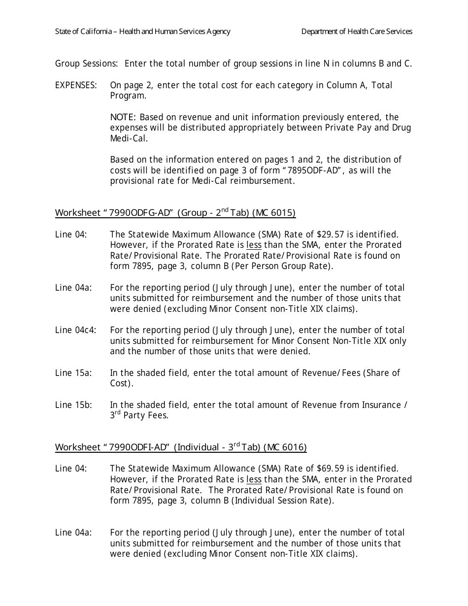 Instructions for Form MC6003, MC6015, MC6016 - California, Page 2