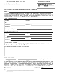 Document preview: Form MC5120AD Vendor Approver Certification - California
