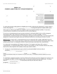 Document preview: Formulario MC4035 Medi-Cal Formulario Para El Consentimiento - California (Spanish)